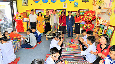 Khai giảng lớp dậy nghề cho trẻ em khuyết tật Trung tâm Hương Giang (Yên Bái)
