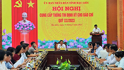 Bạc Liêu tổ chức Hội nghị cung cấp thông tin cho báo chí quý III/2023